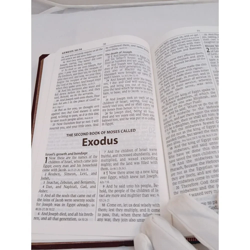 Holy Bible New KJV Reference Edition Leather - Large Print